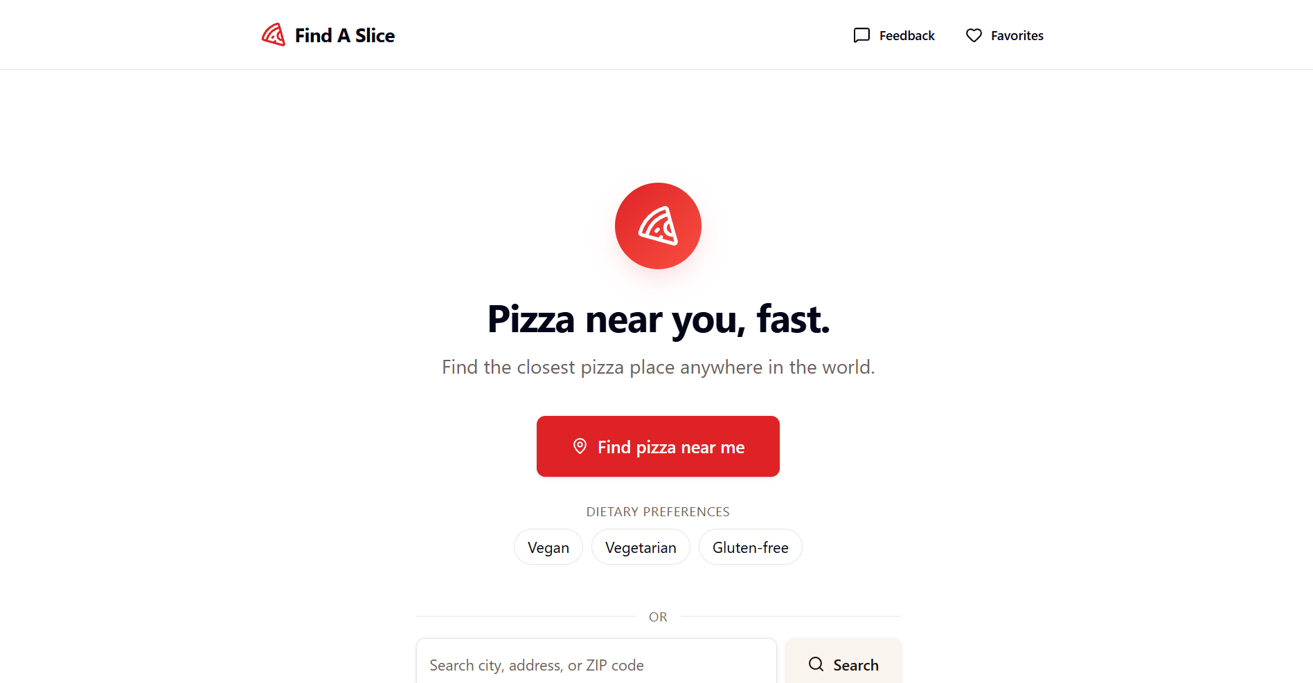 Pizza Finder Pro — restaurant locator website template
