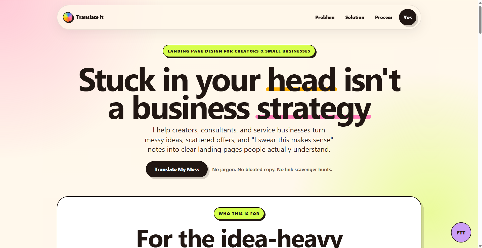Messy to Clear — coaching website template